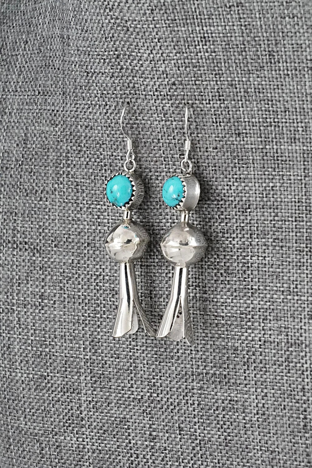 Turquoise & Sterling Silver Blossom Earrings - Emily Tsosie