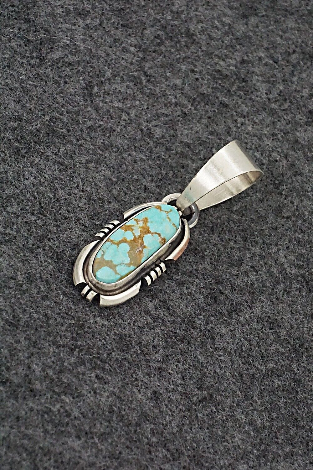 Turquoise & Sterling Silver Pendant - Randy Billy