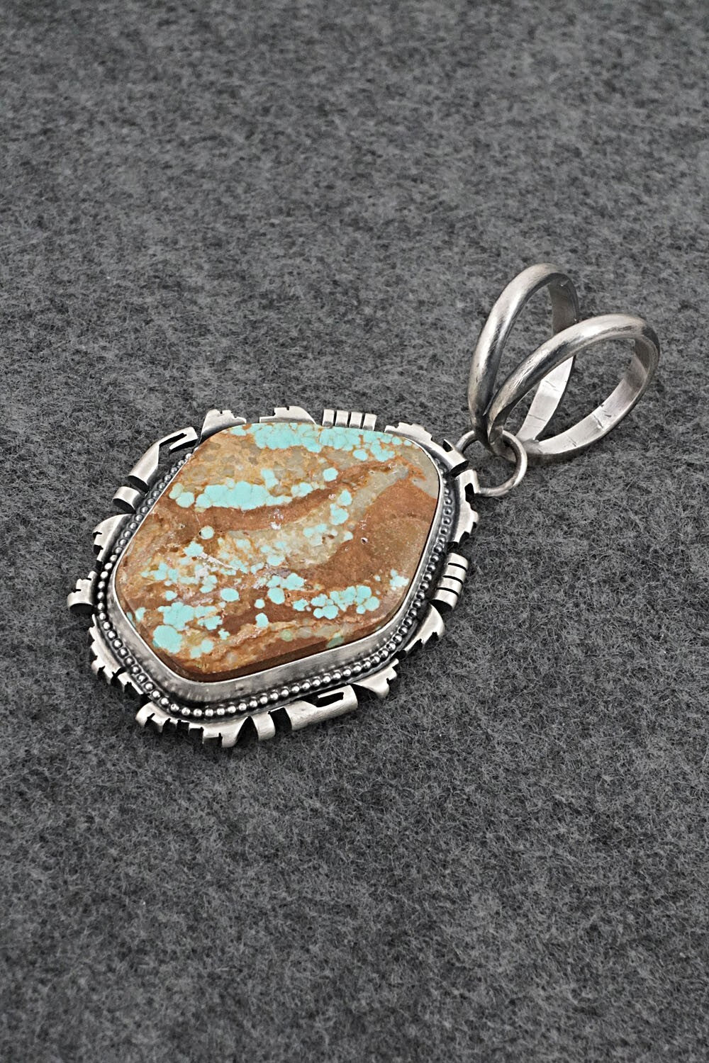 Turquoise & Sterling Silver Pendant - Randy Billy