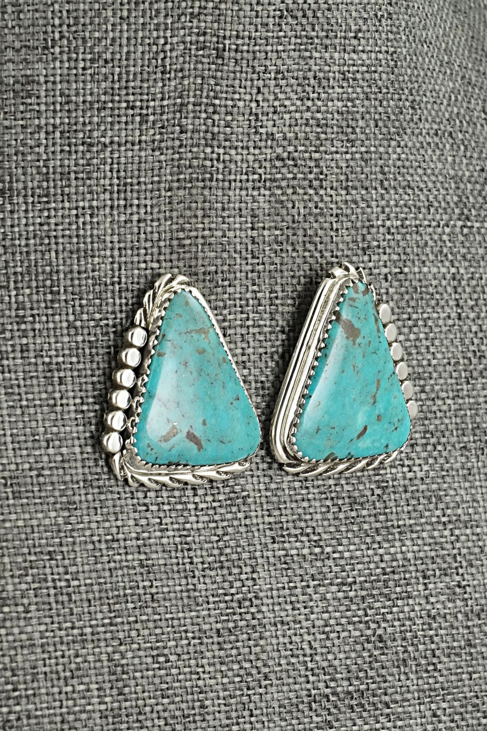 Turquoise and Sterling Silver Earrings - Delores Cadman