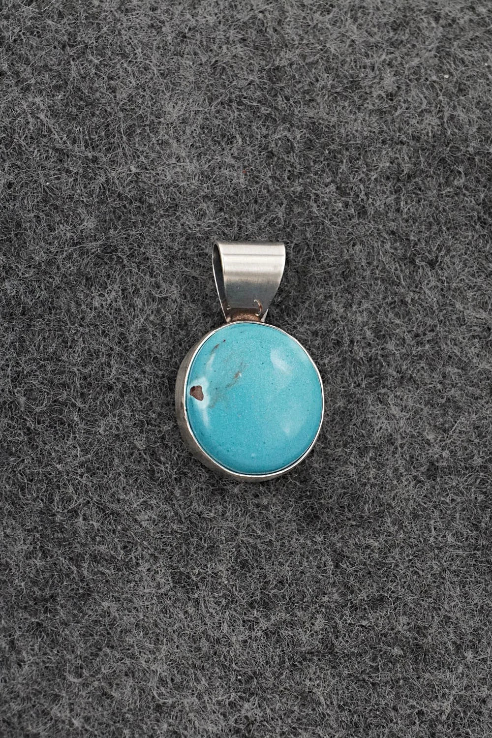 Turquoise & Sterling Silver Pendant - Eugene Gruber