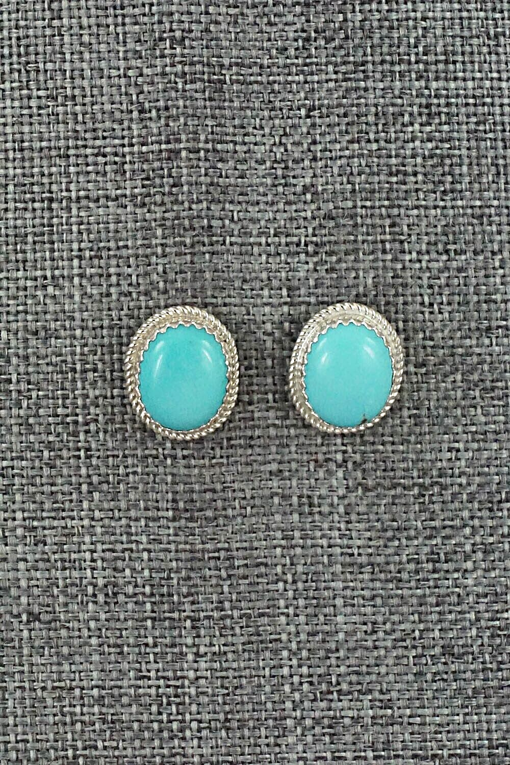 Turquoise and Sterling Silver Earrings - Sally Arviso