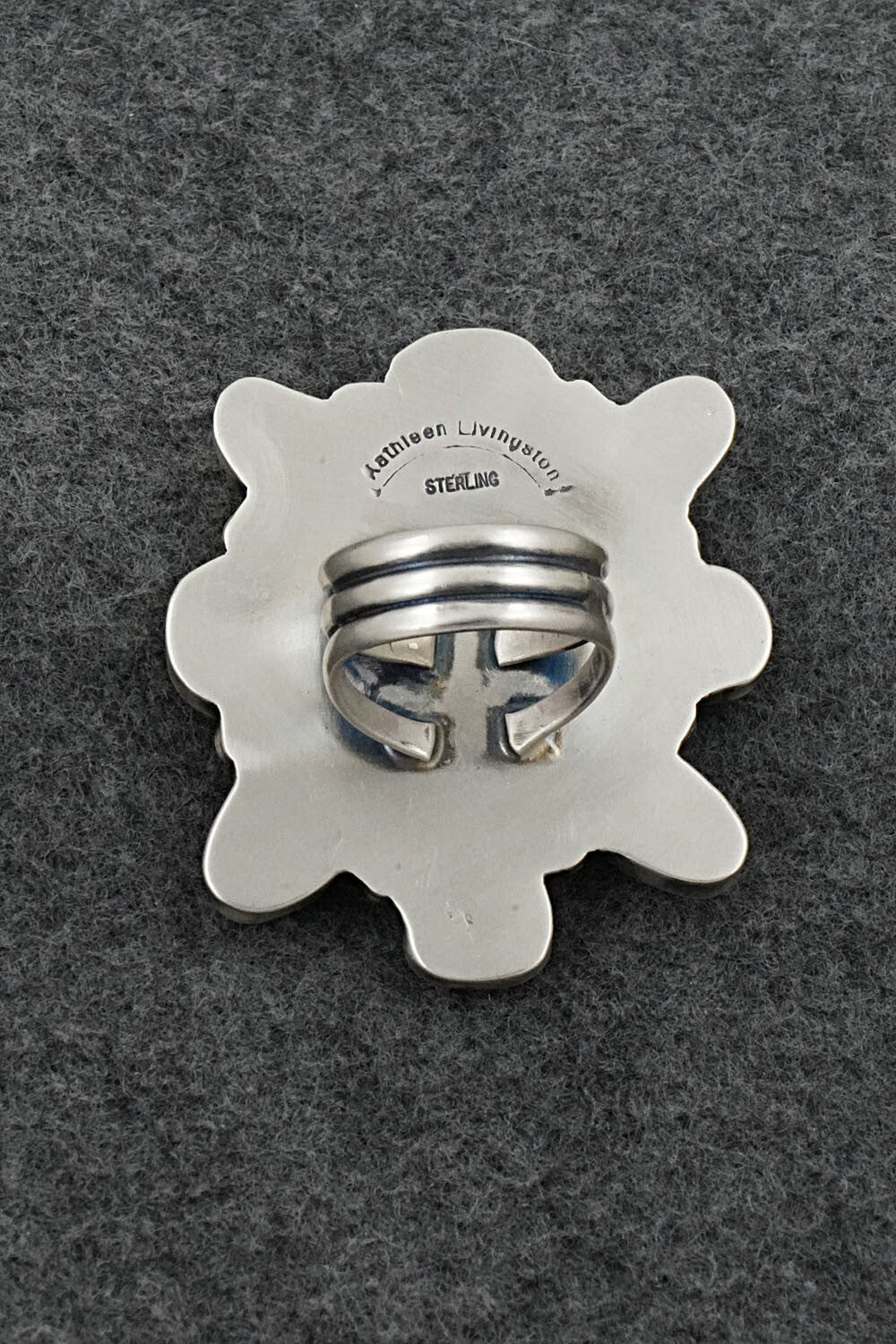 Turquoise & Sterling Silver Ring - Kathleen Livingston - Size 8