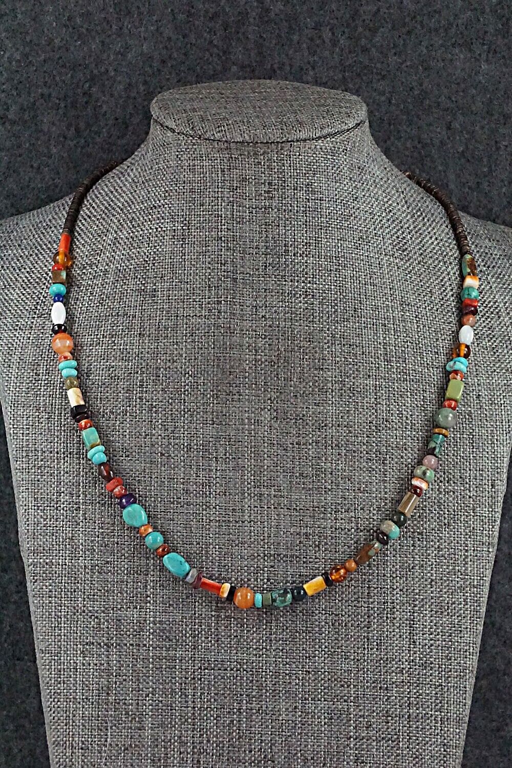 Multi-Stone and Sterling Silver Necklace - Helen Tsosie