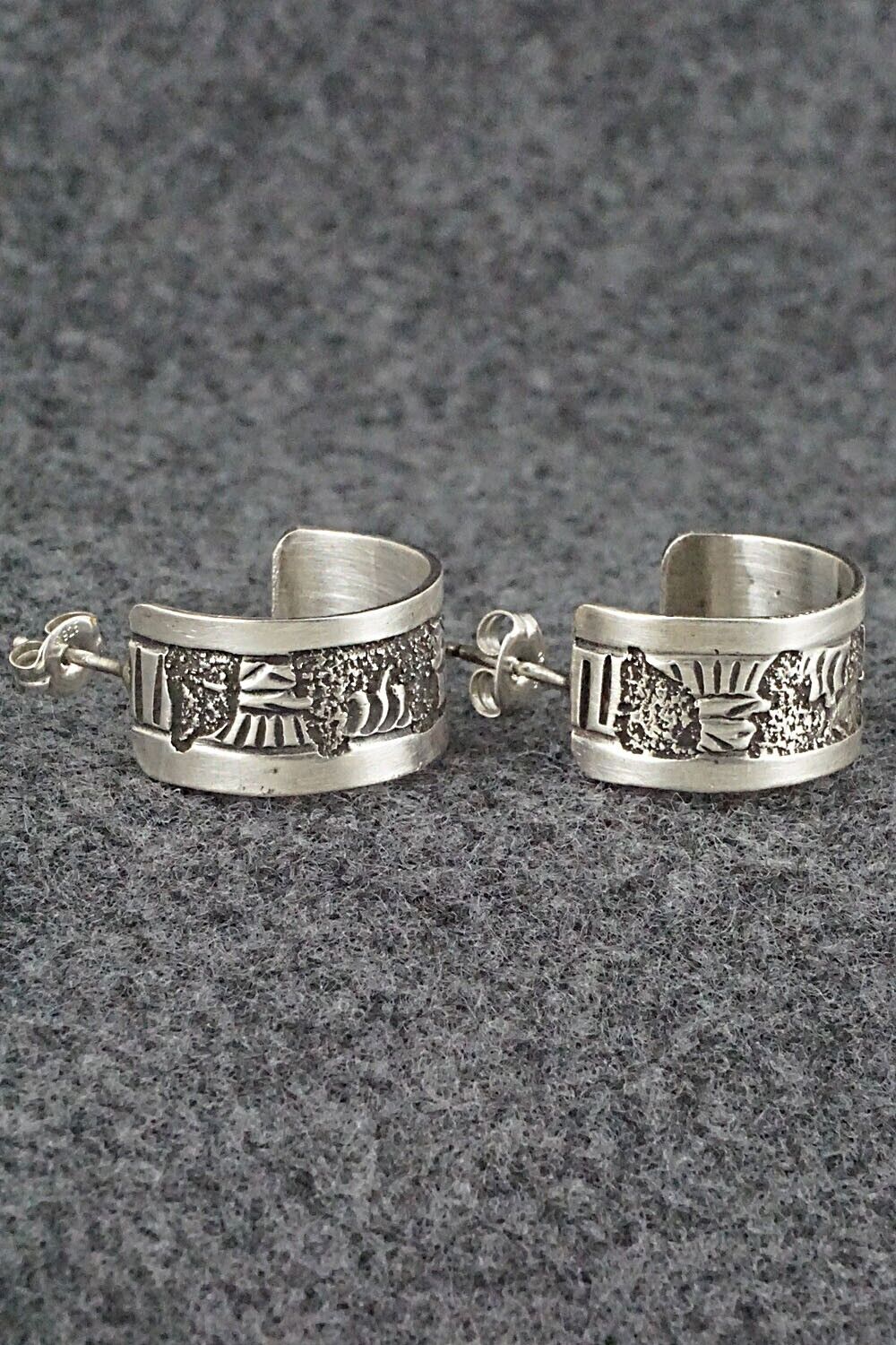 Sterling Silver Hoop Earrings - Elaine Becenti