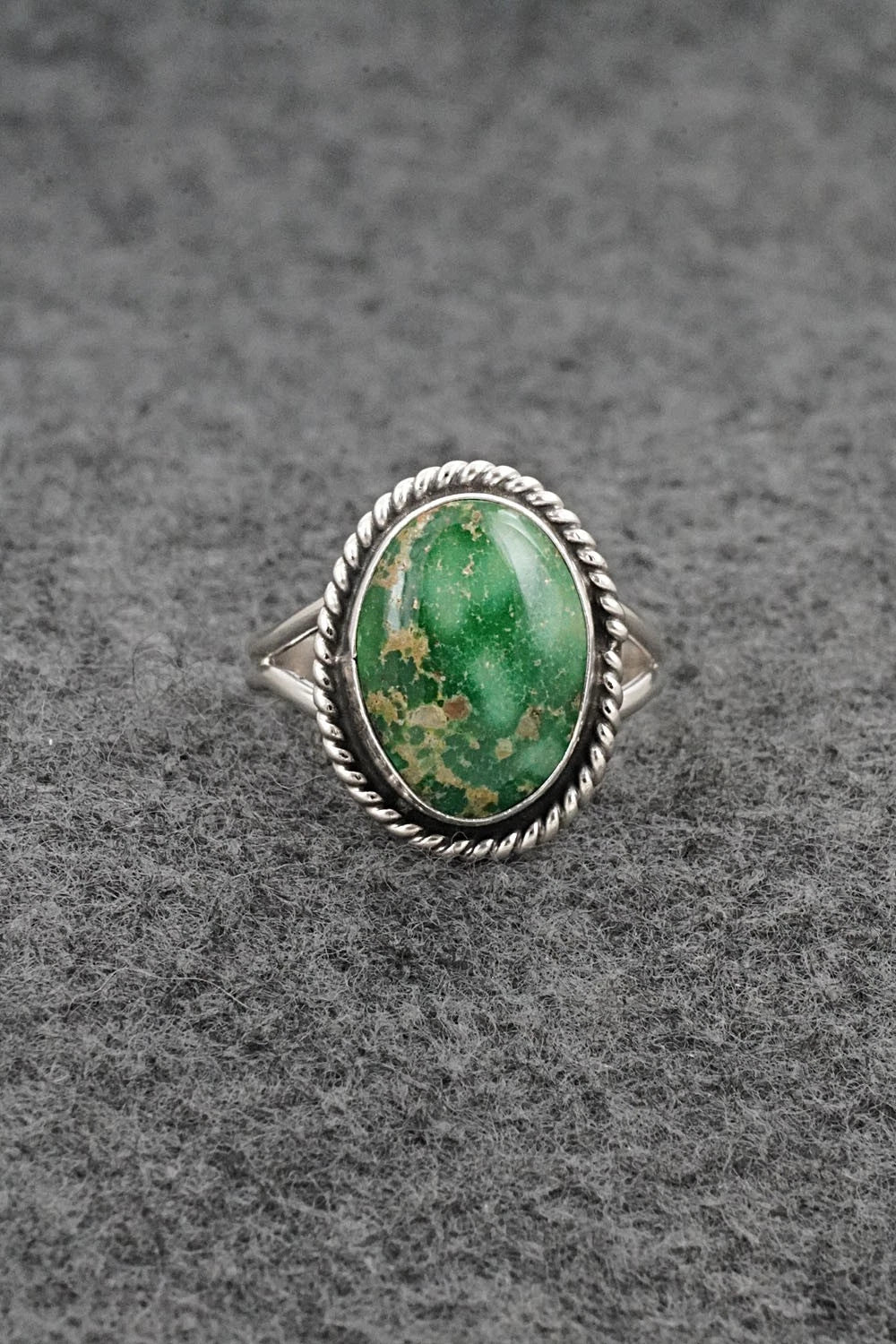 Turquoise & Sterling Silver Ring - Eugene Gruber - Size 9