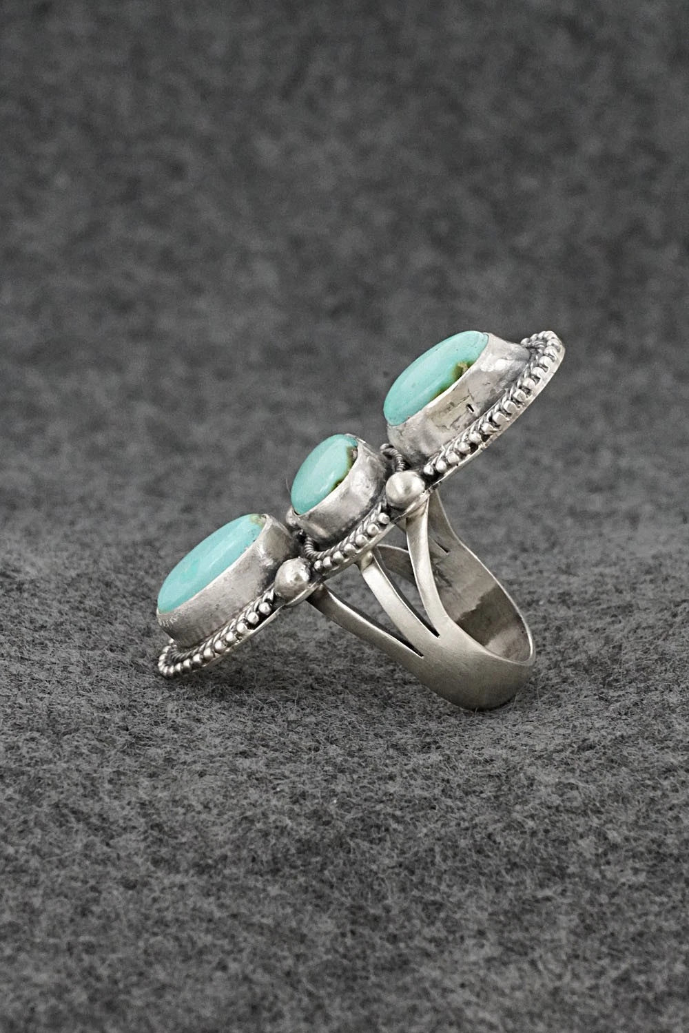Turquoise & Sterling Silver Ring - Bobby Johnson - Size 7