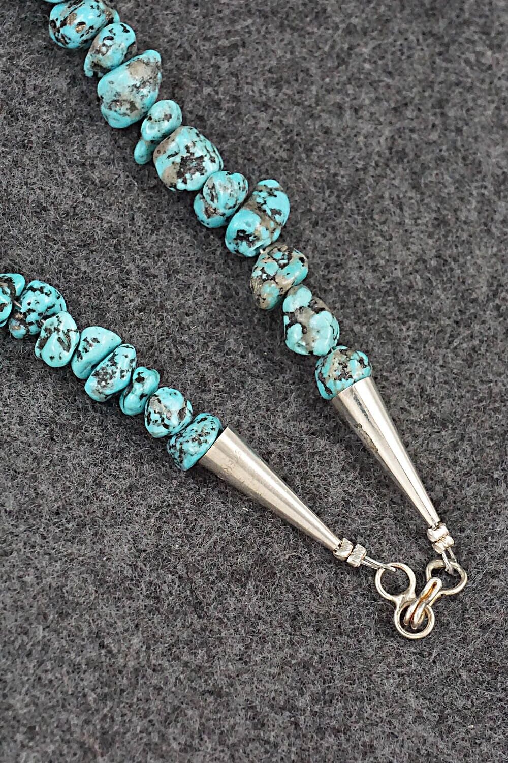 Turquoise & Sterling Silver Necklace 22" - Louise Joe