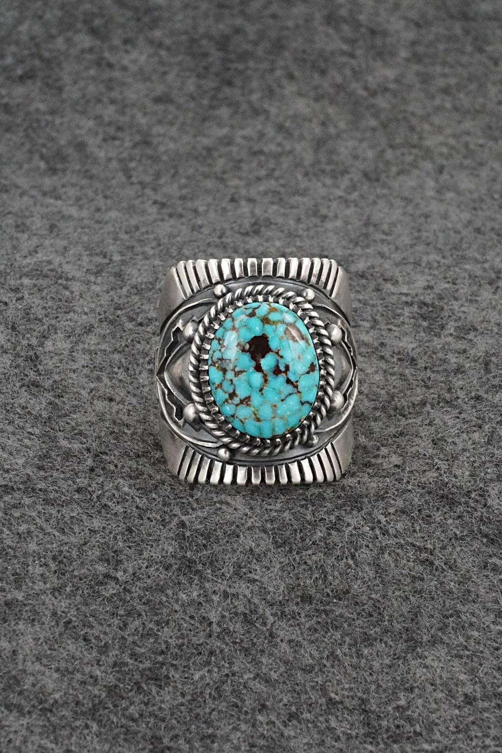 Turquoise & Sterling Silver Ring - Derrick Gordon - Size 11
