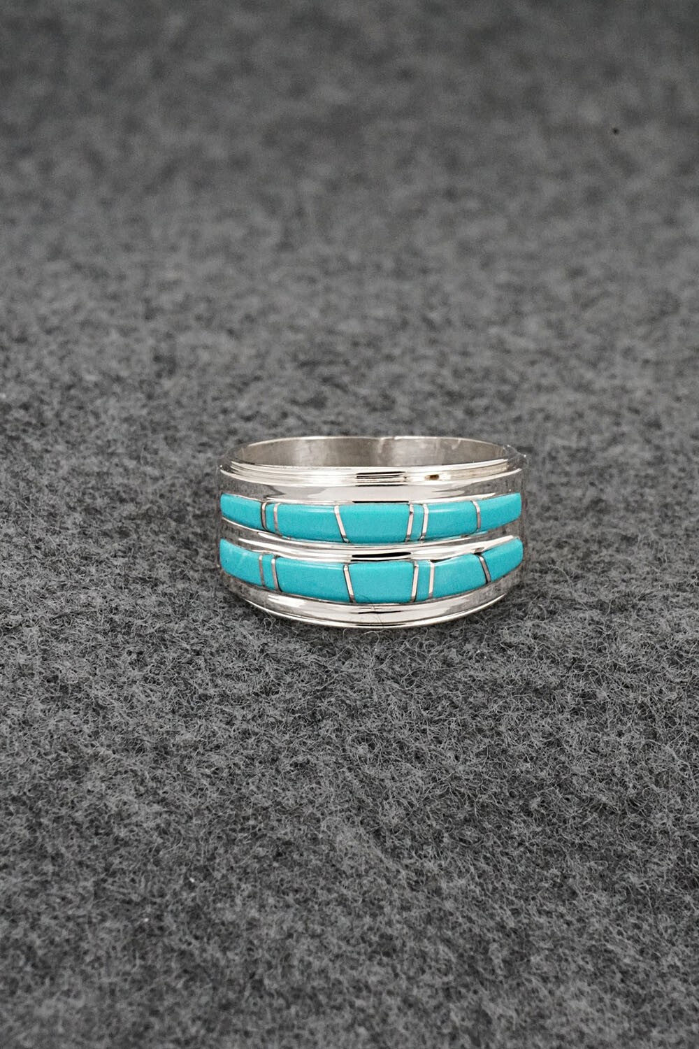 Turquoise & Sterling Silver Ring - Wilbert Muskett Jr. - Size 8