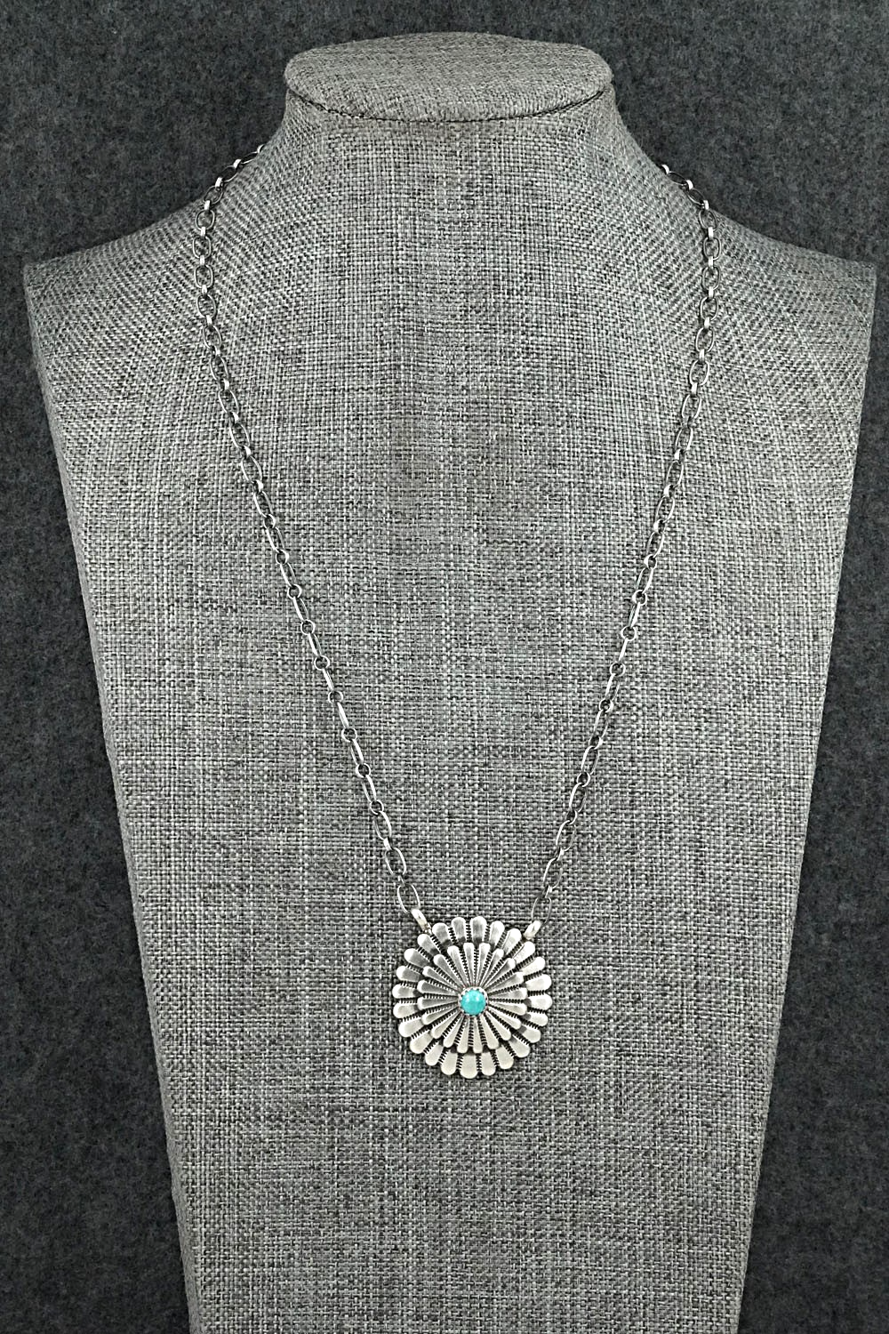Turquoise & Sterling Silver Necklace - Sheldon Mariano