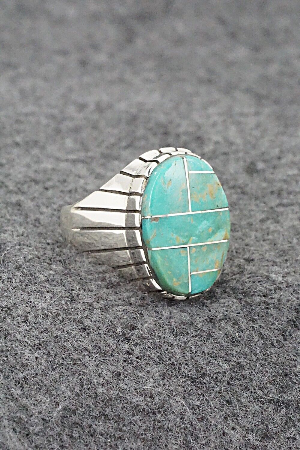 Turquoise & Sterling Silver Ring - Trevor Jack - Size 9