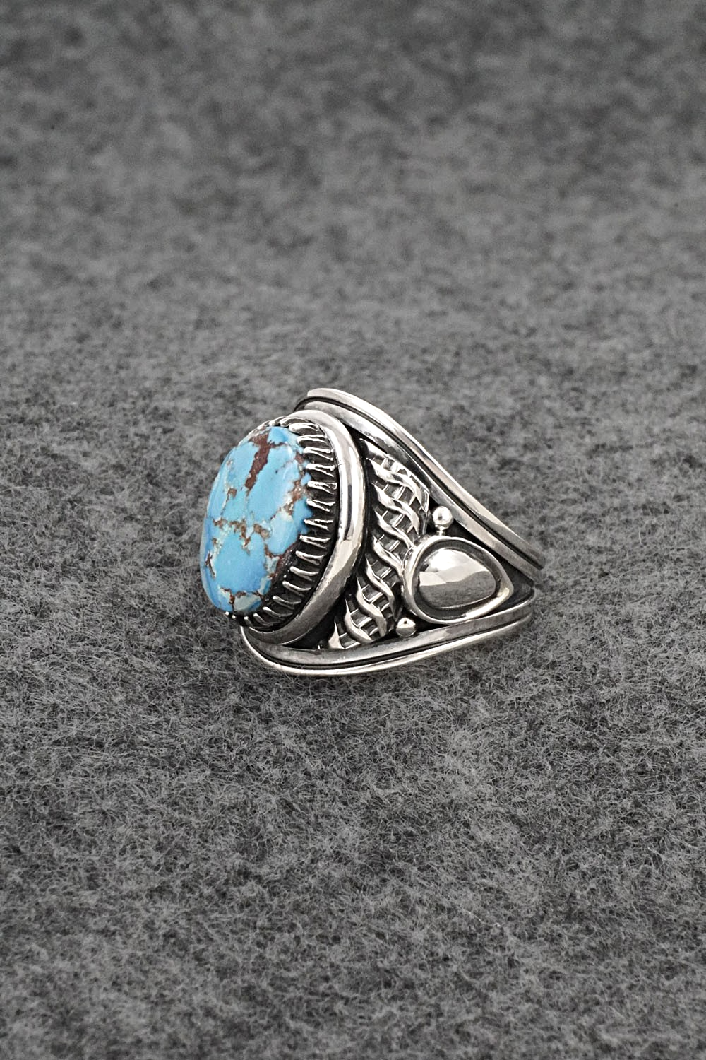 Turquoise & Sterling Silver Ring - Derrick Gordon - Size 8
