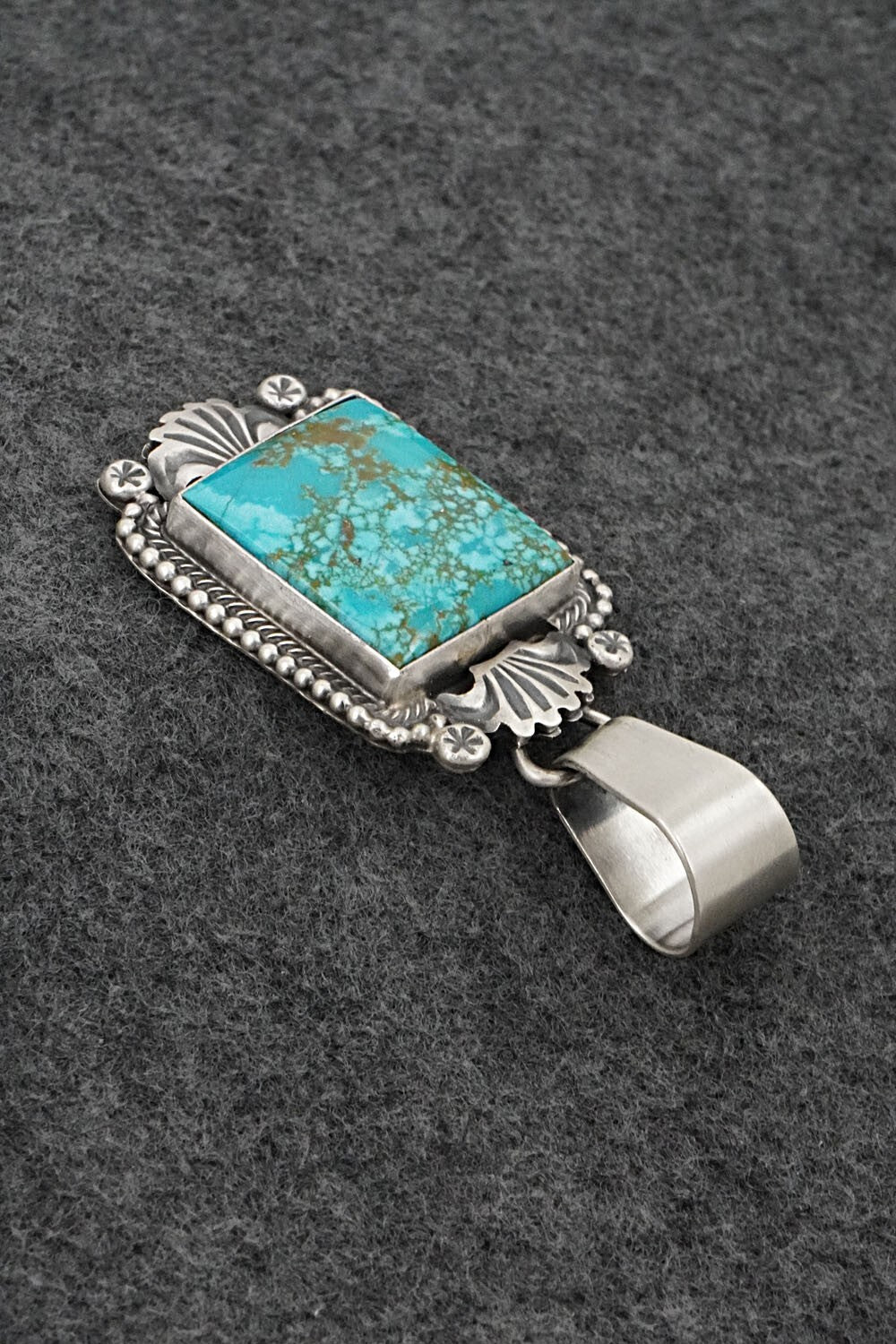 Turquoise & Sterling Silver Pendant - Darrin Livingston