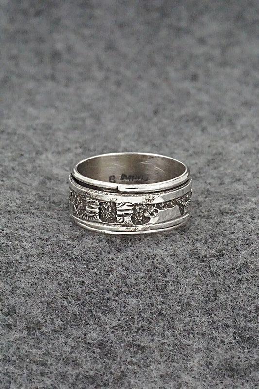 Sterling Silver Spinner Ring - Elaine Becenti - Size 9.75