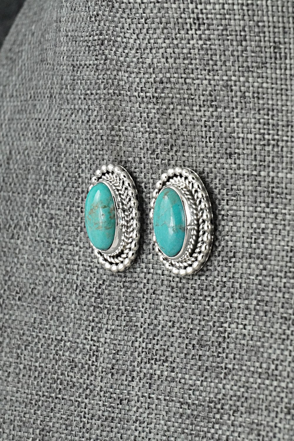 Turquoise & Sterling Silver Earrings - Rita Largo