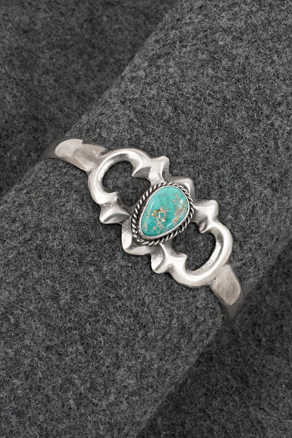 Turquoise & Sterling Silver Bracelet - Eugene Gruber