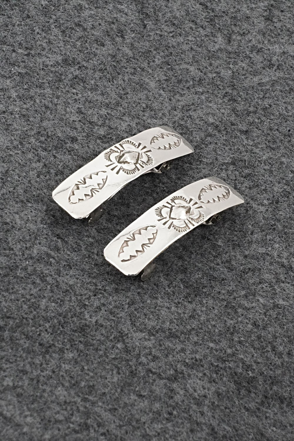 Sterling Silver Hair Barrettes - Bertha Begay