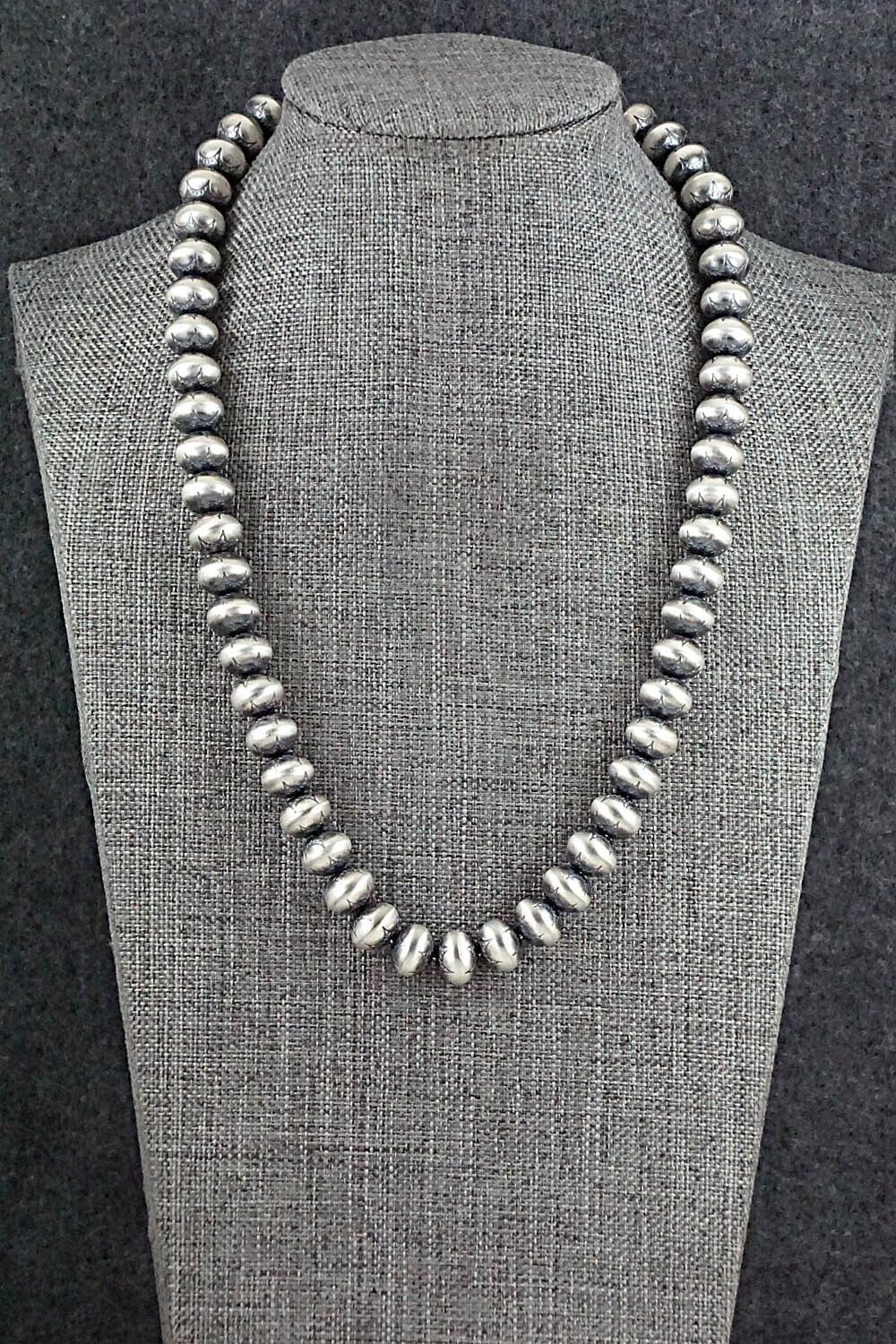 Sterling Silver Navajo Pearl Necklace 18" - Bryannen Halwood