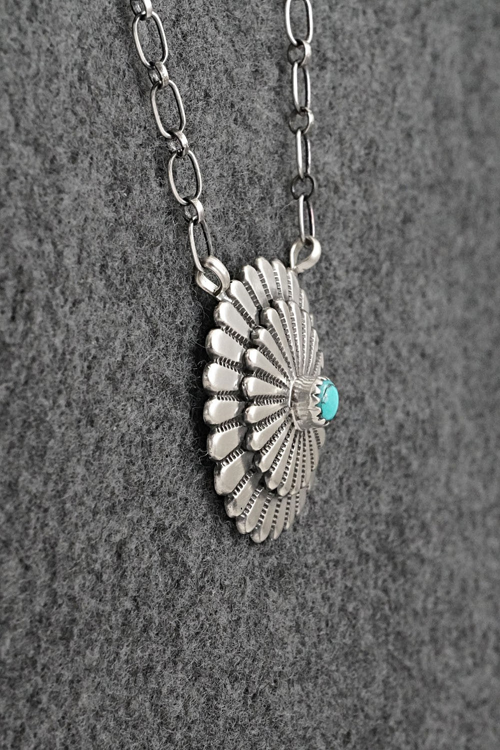 Turquoise & Sterling Silver Necklace - Sheldon Mariano