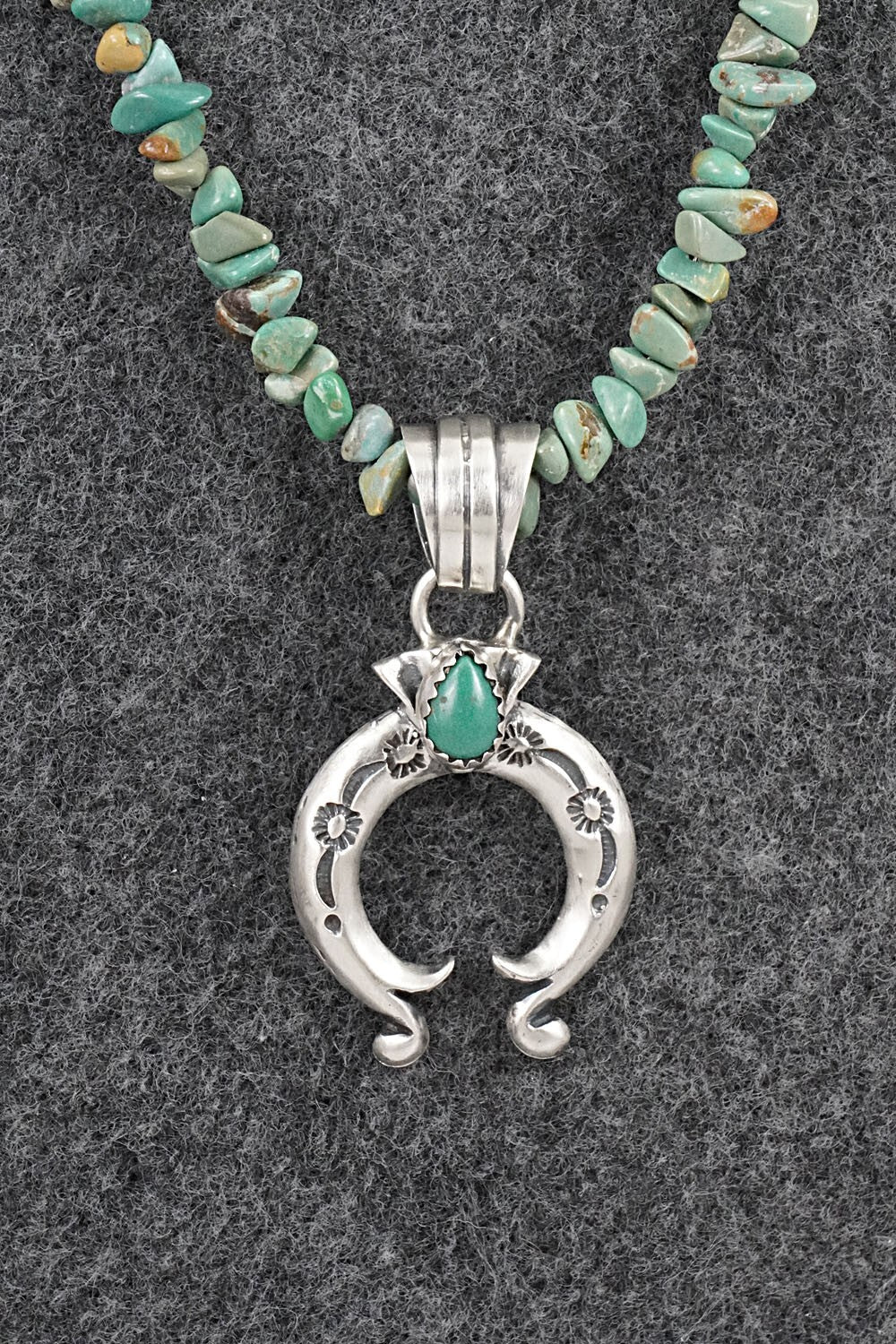 Turquoise & Sterling Silver Necklace 18" - Louise Joe