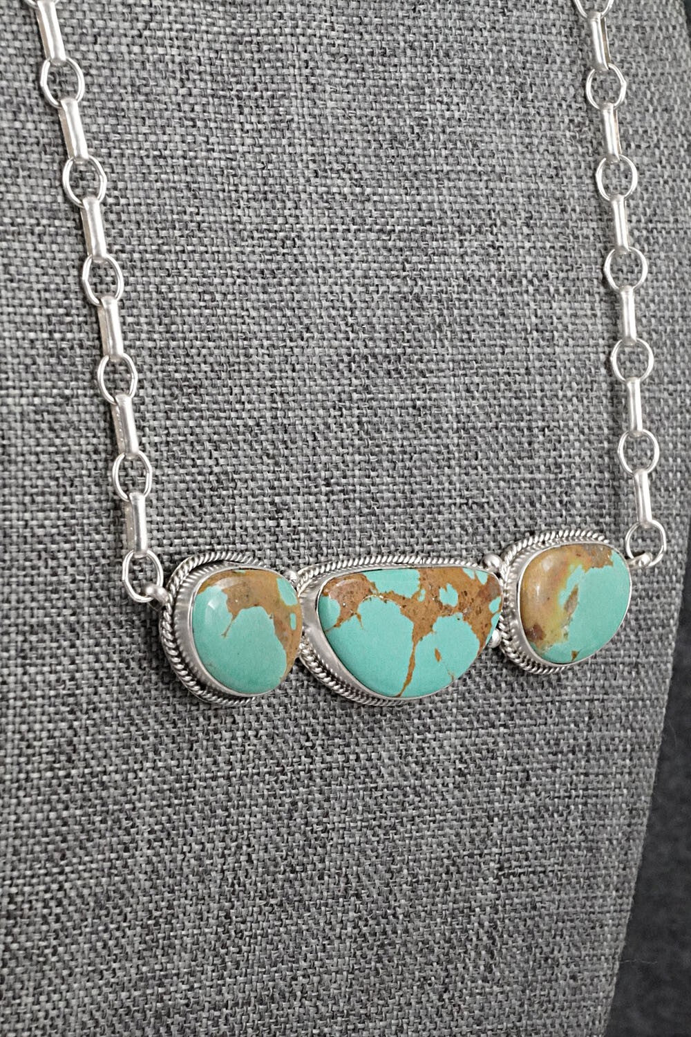 Turquoise & Sterling Silver Necklace - Rena Begay