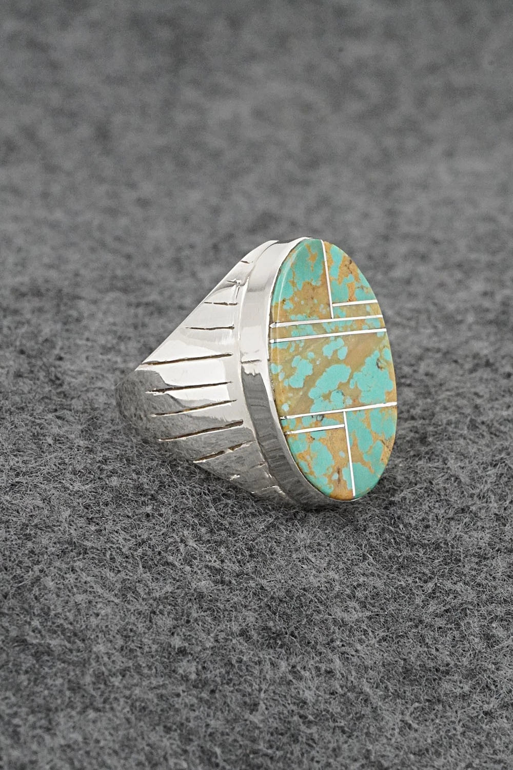 Turquoise & Sterling Silver Ring - Wilbert Muskett Jr. - Size 10