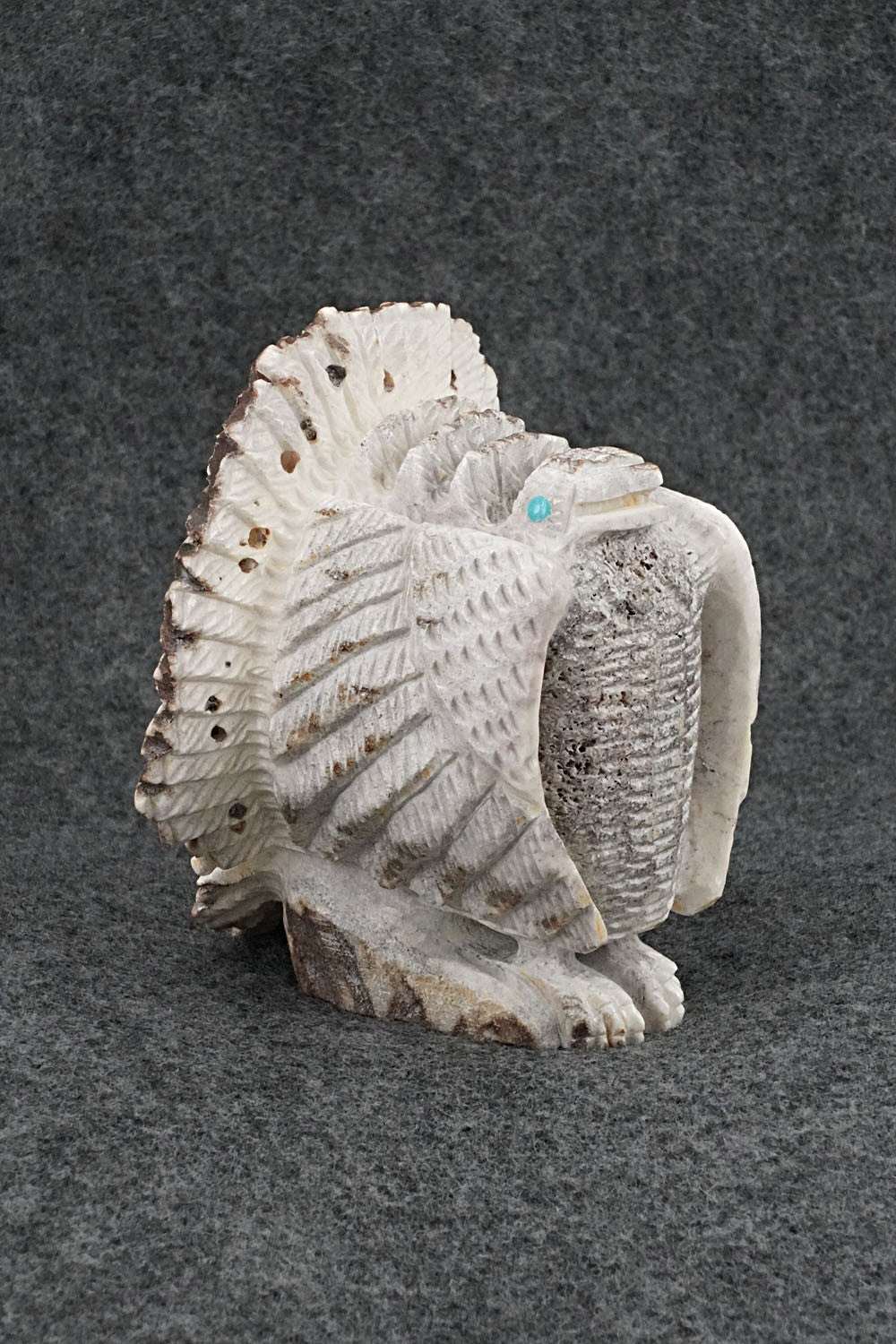 Turkey Zuni Fetish Carving - Garrick Weeka