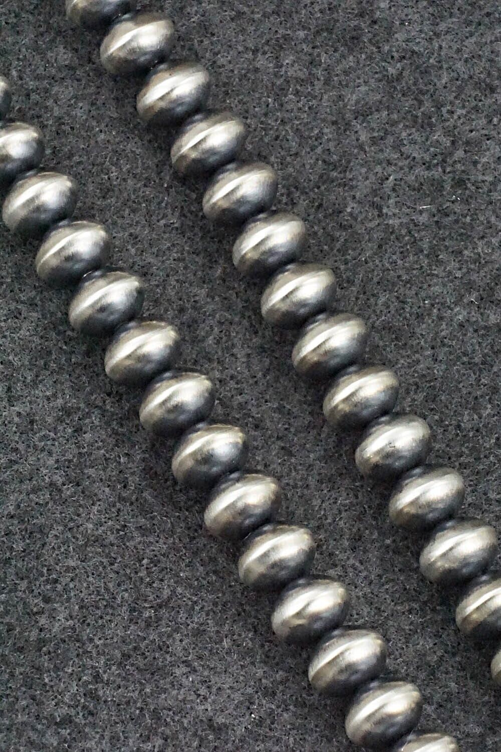 Sterling Silver Navajo Pearl Necklace 26" - Dorinda Mariano