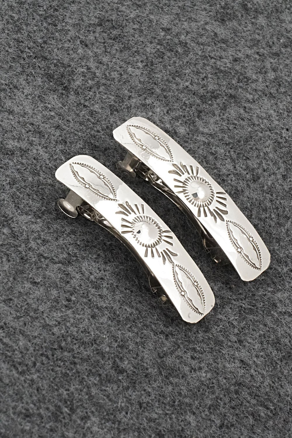 Sterling Silver Hair Barrettes - Bertha Begay