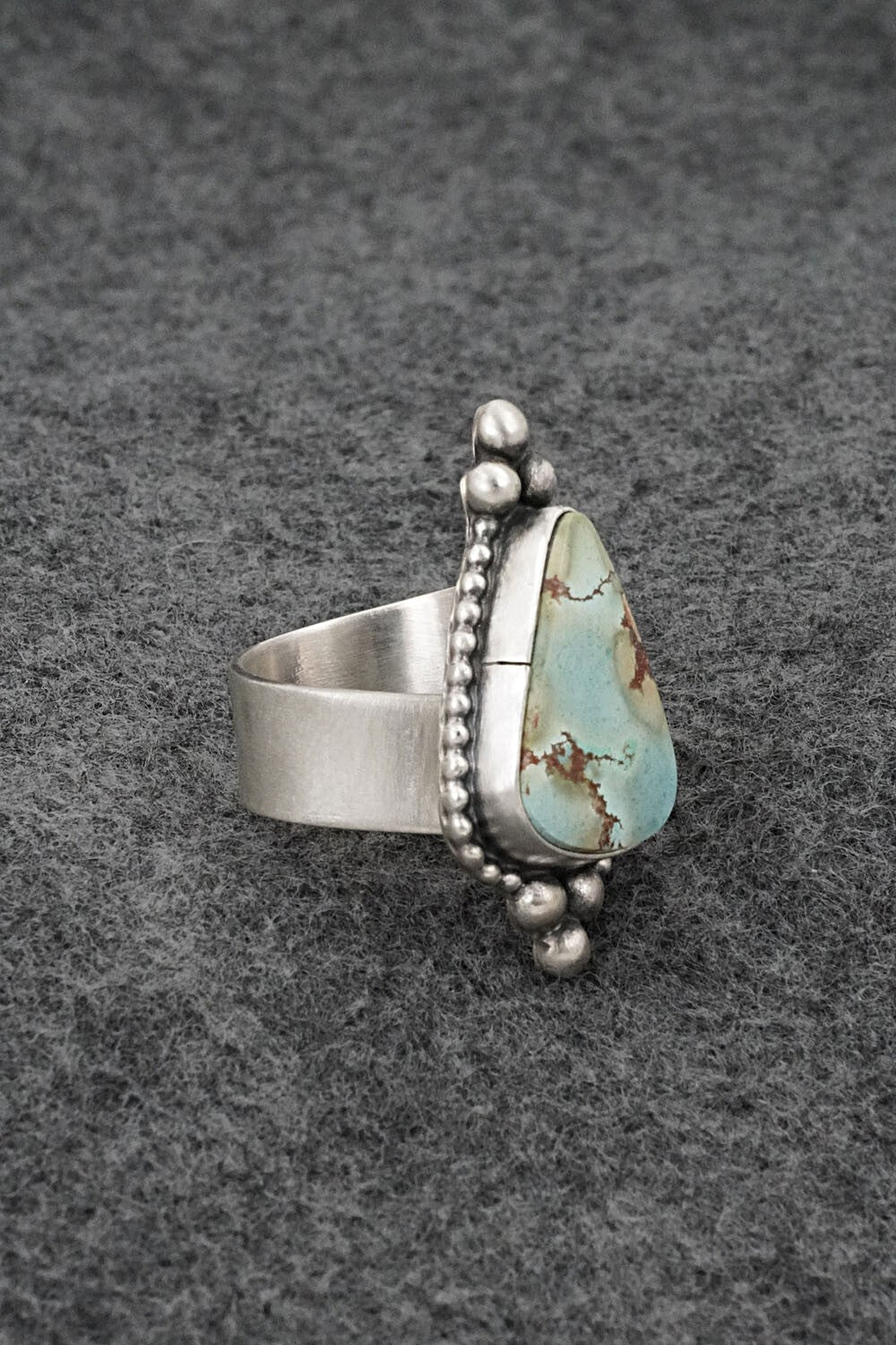Turquoise & Sterling Silver Pendant, Ring & Earrings Set - Darrin Livingston