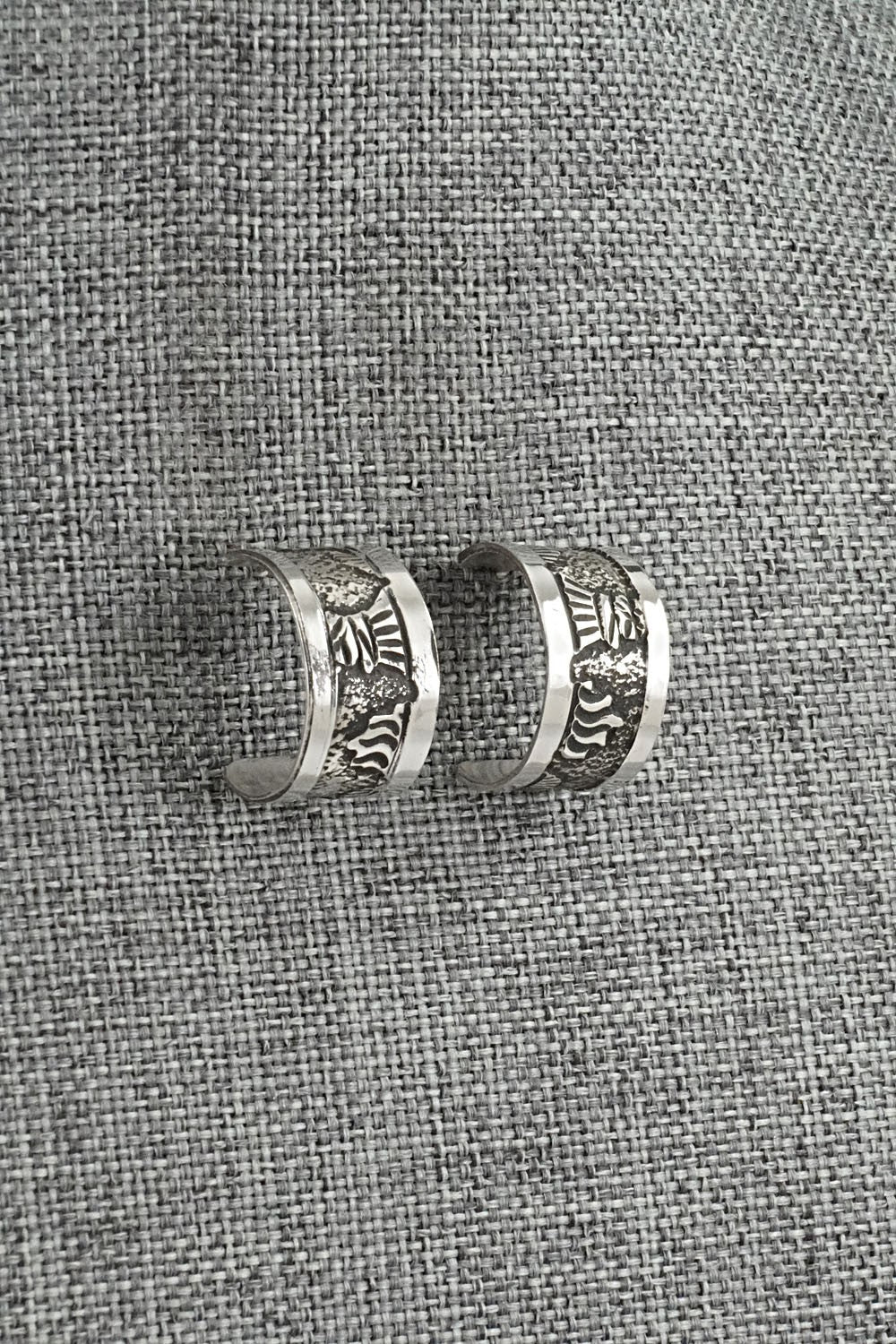 Sterling Silver Hoop Earrings - Elaine Becenti