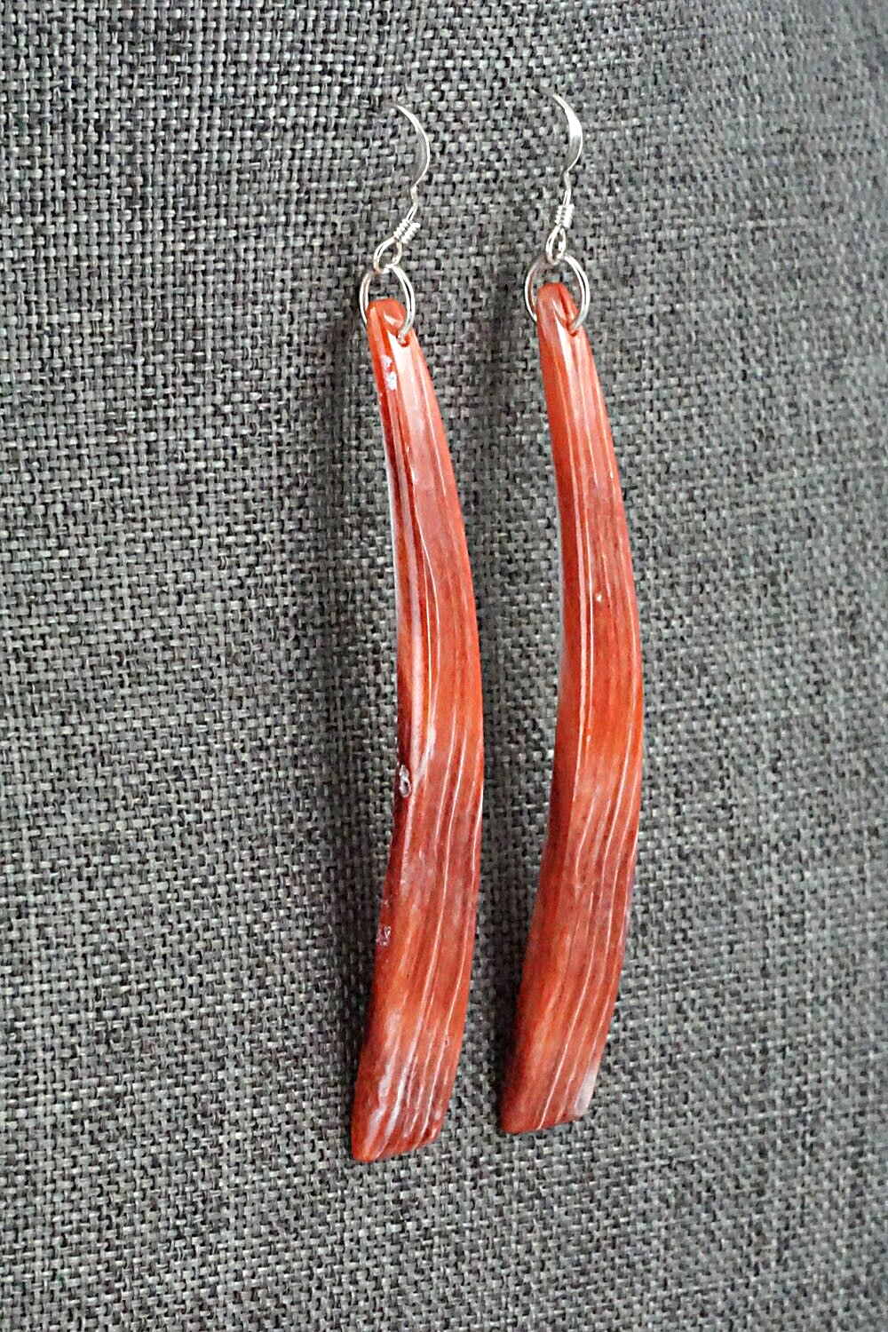 Spiny Oyster & Sterling Silver Earrings - Jesus Espino