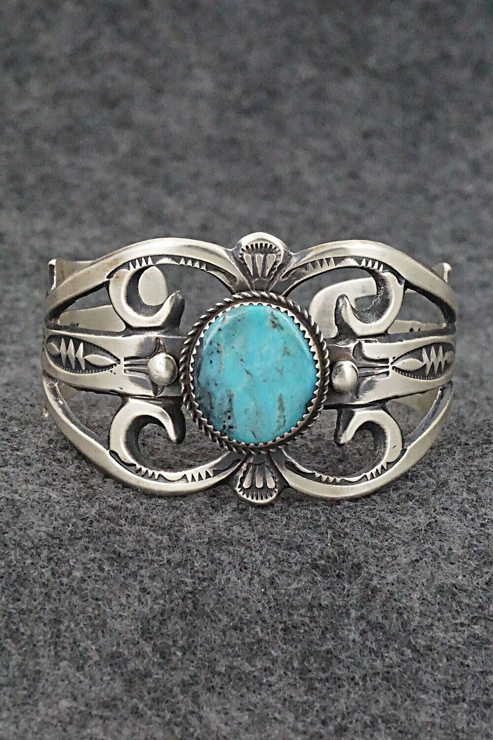 Turquoise & Sterling Silver Bracelet - Valerie Cayatineto