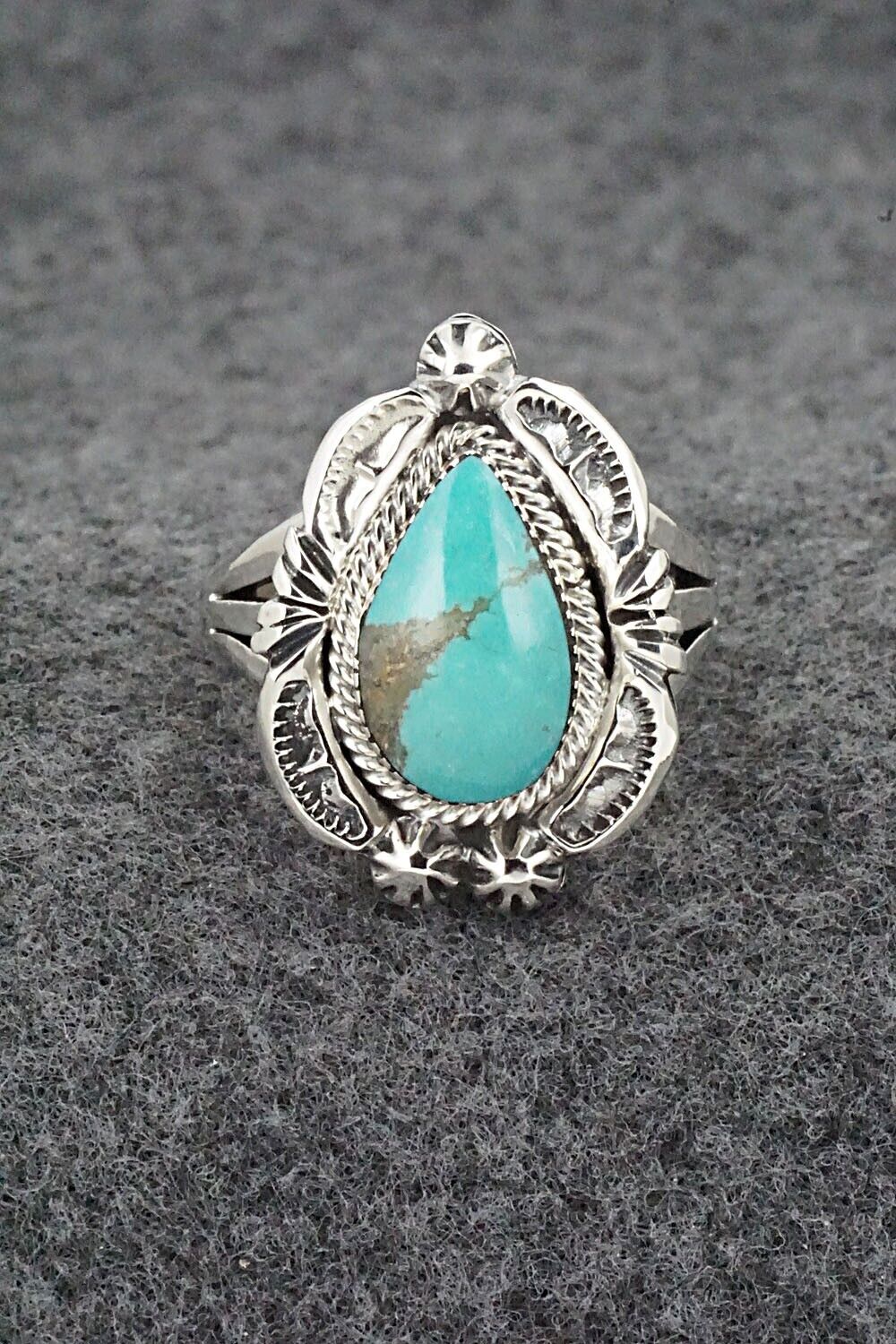 Turquoise & Sterling Silver Ring - Irvin Tsosie - Size 9