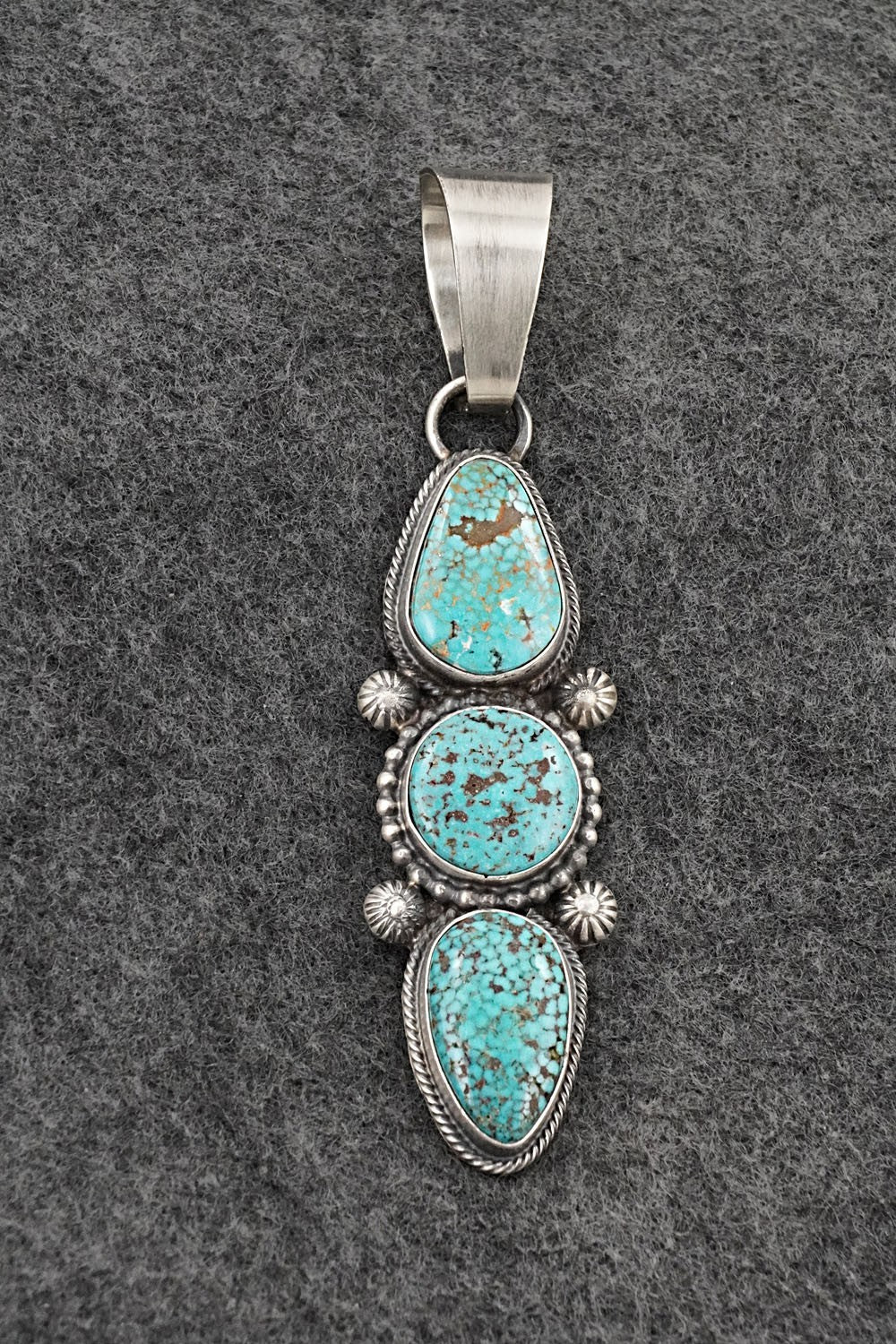 Turquoise & Sterling Silver Pendant - Randy Billy