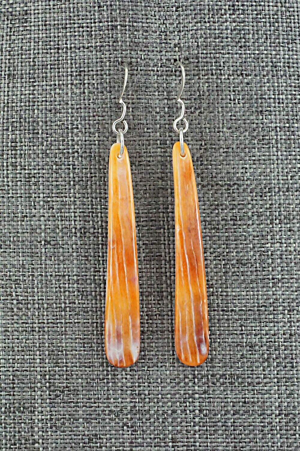 Spiny Oyster & Sterling Silver Earrings - Jesus Espino
