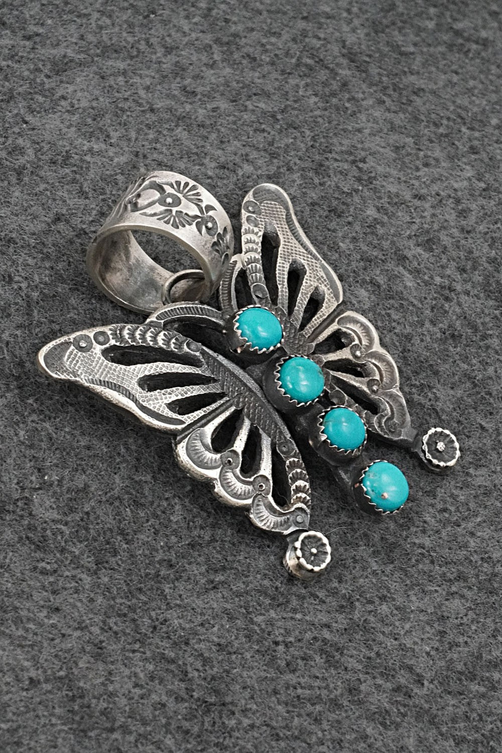 Turquoise & Sterling Silver Pendant - Eva & Linberg Billah