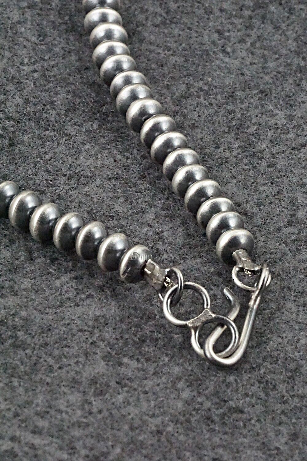 Sterling Silver Navajo Pearl Necklace 26" - Tonisha Haley
