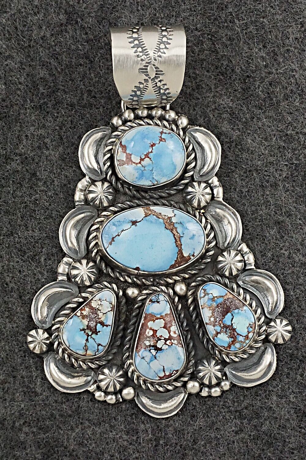 Turquoise and Sterling Silver Pendant - Jeff James