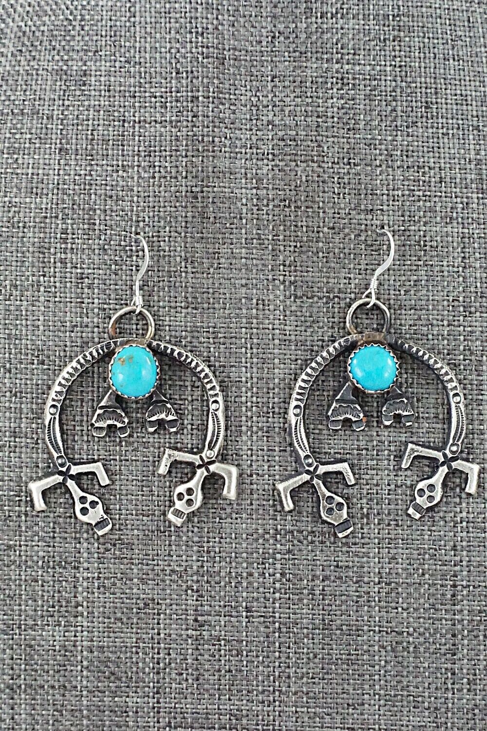 Turquoise & Sterling Silver Earrings - Eva & Linberg Billah