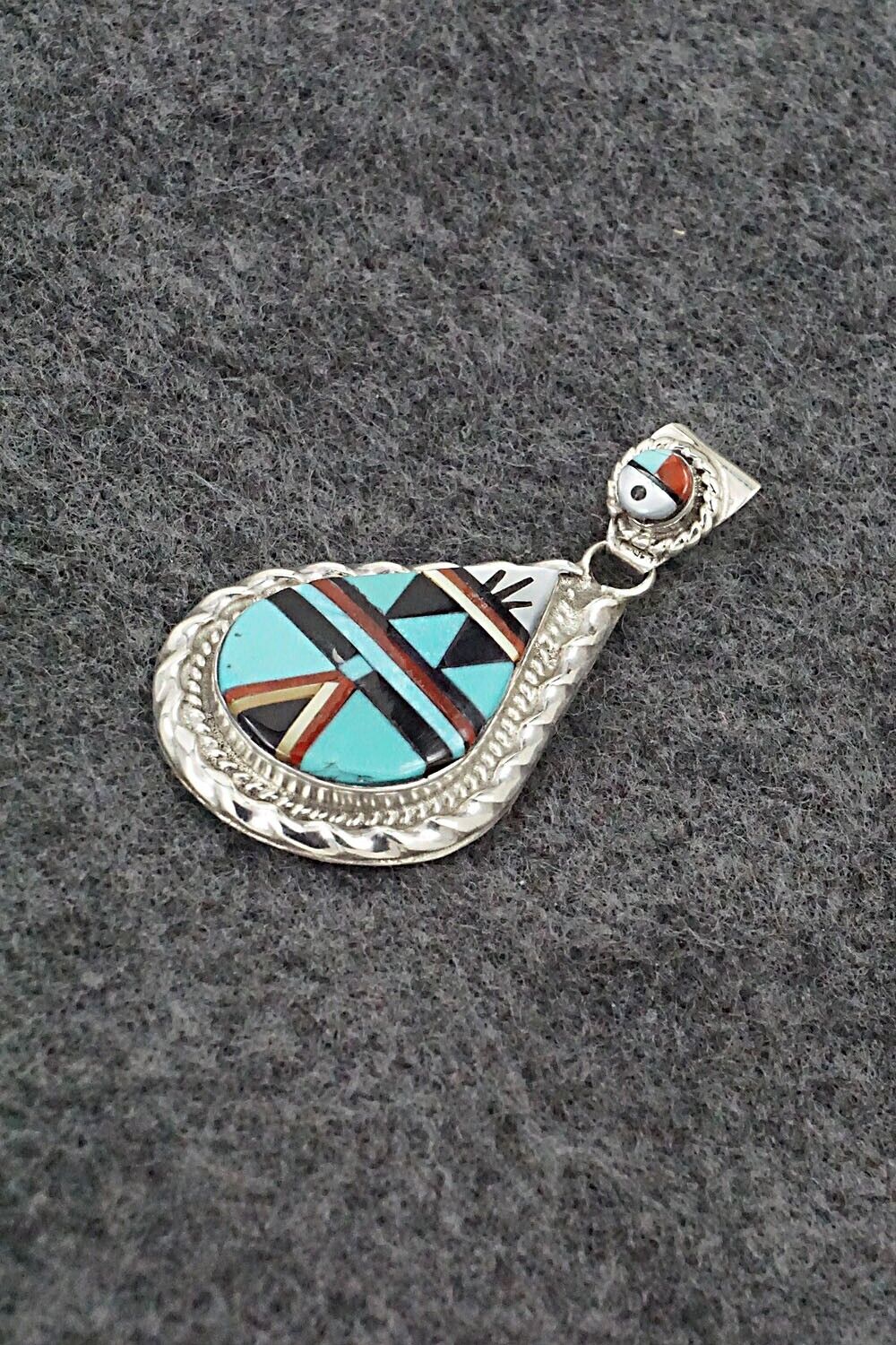 Multi-Stone & Sterling Silver Pendant - Lynette Yuselew