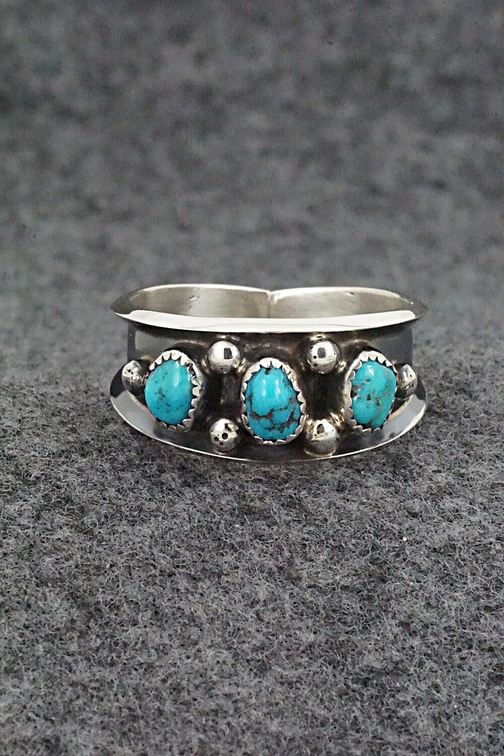 Turquoise & Sterling Silver Ring - Paul Largo - Size 12.5