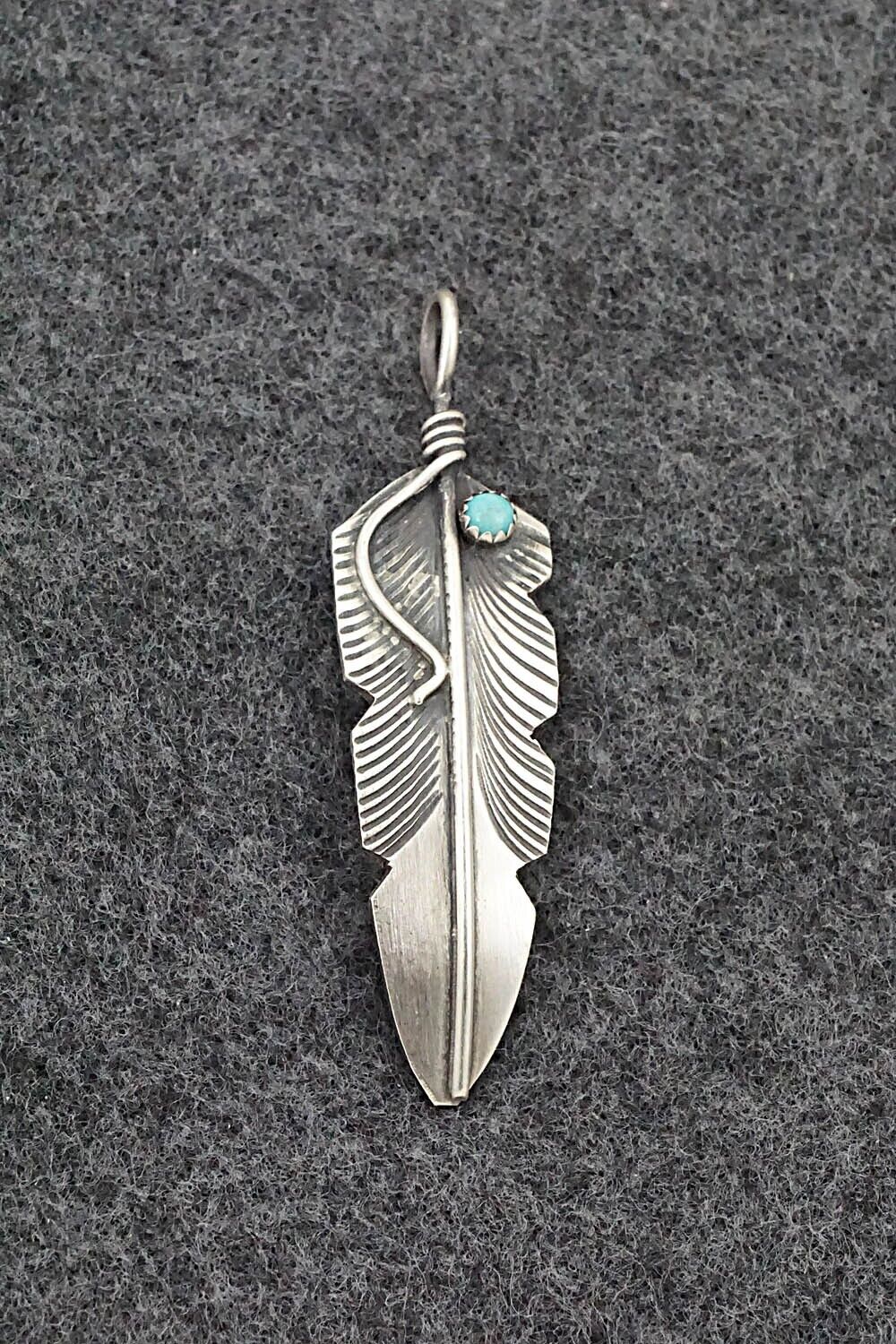 Turquoise & Sterling Silver Pendant - Chris Charley
