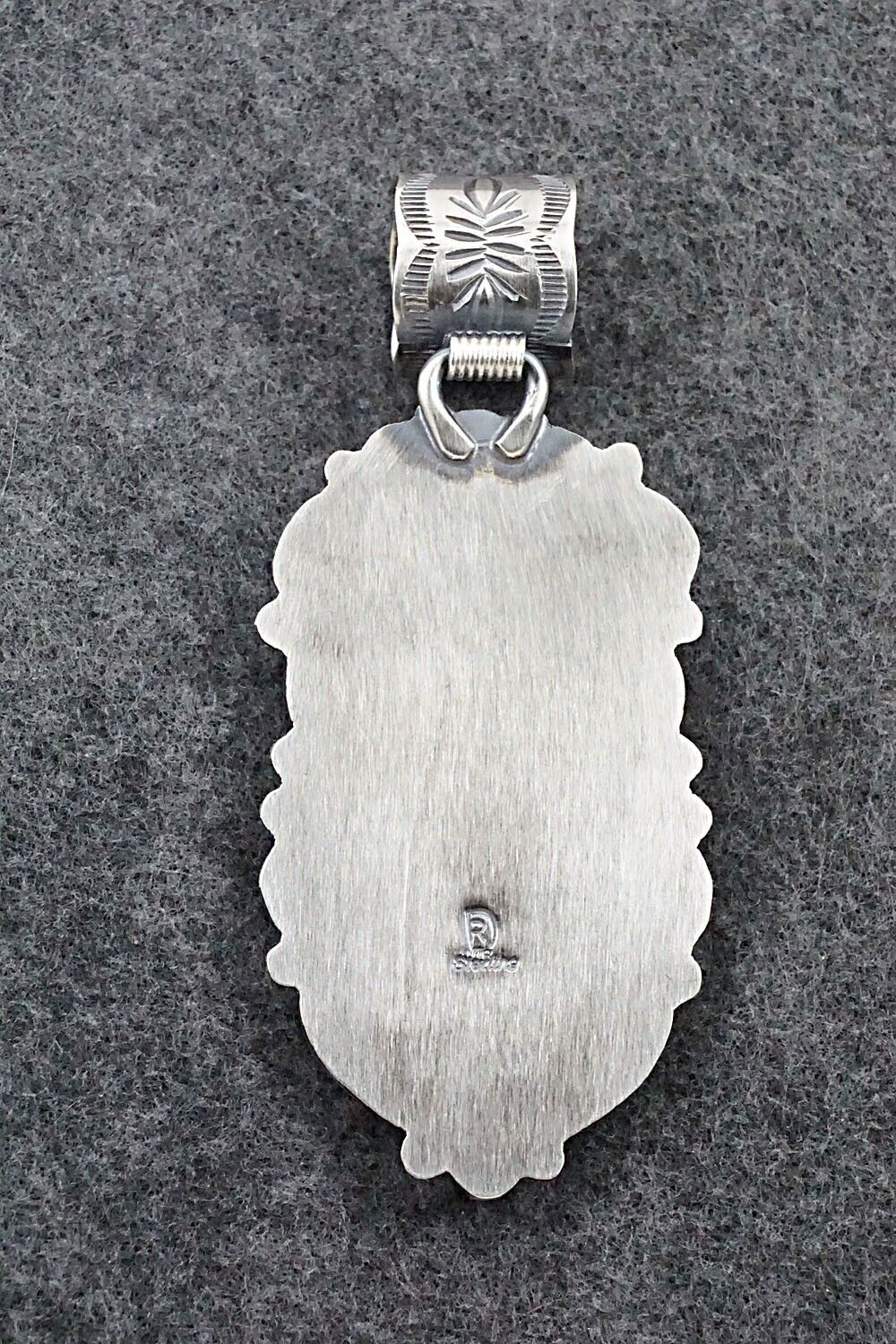 Turquoise & Sterling Silver Pendant - Raymond Delgarito