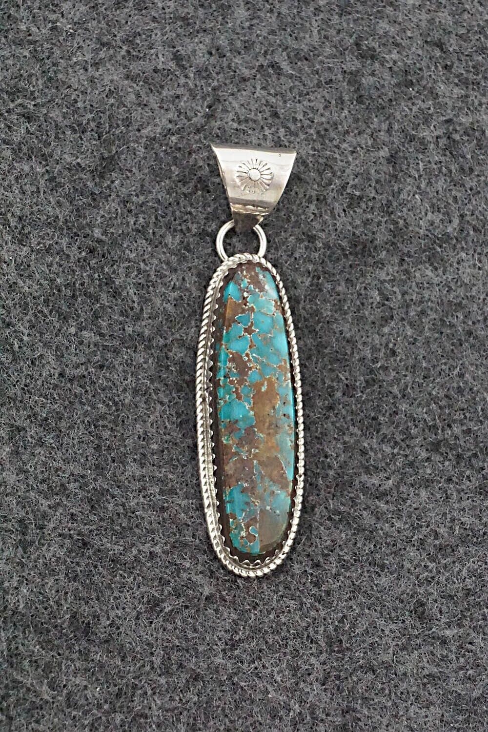 Turquoise & Sterling Silver Pendant - Ernest Hawthorne