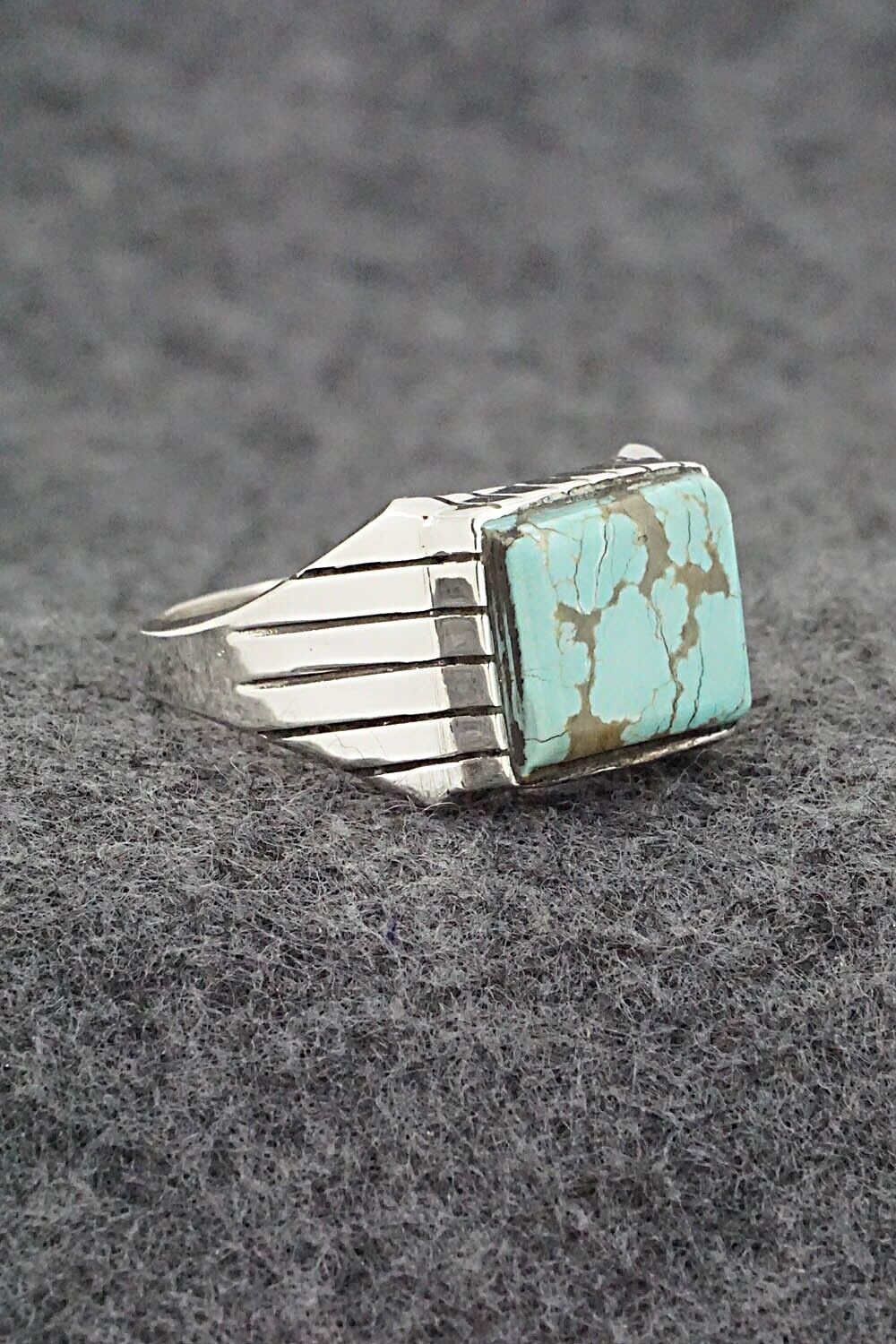 Turquoise & Sterling Silver Ring - Trevor Jack - Size 13