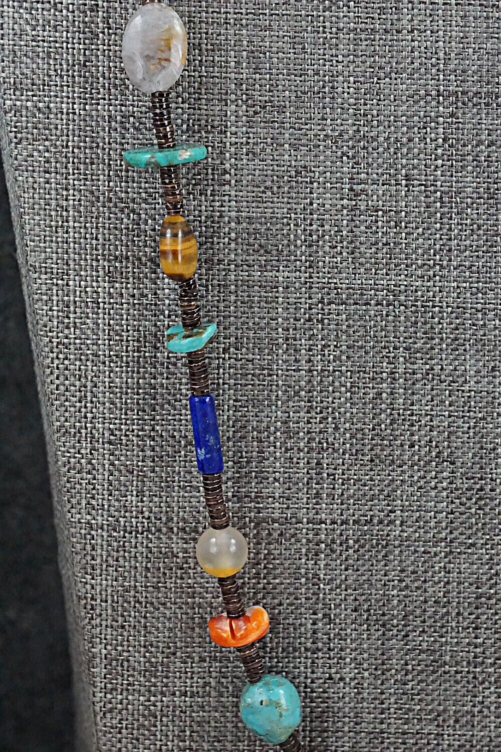 Multi-Stone and Sterling Silver Necklace - Helen Tsosie