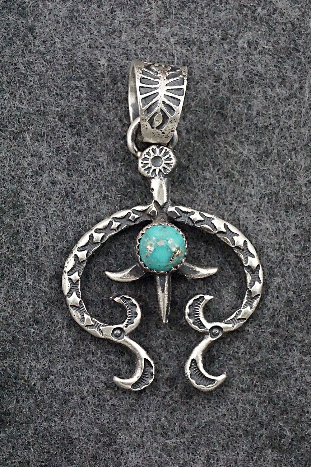 Turquoise & Sterling Silver Pendant - Kevin Billah
