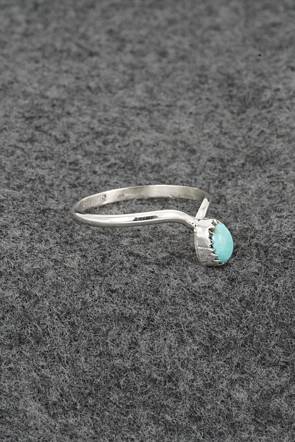 Turquoise & Sterling Silver Ring - Hiram Largo - Size 8.5